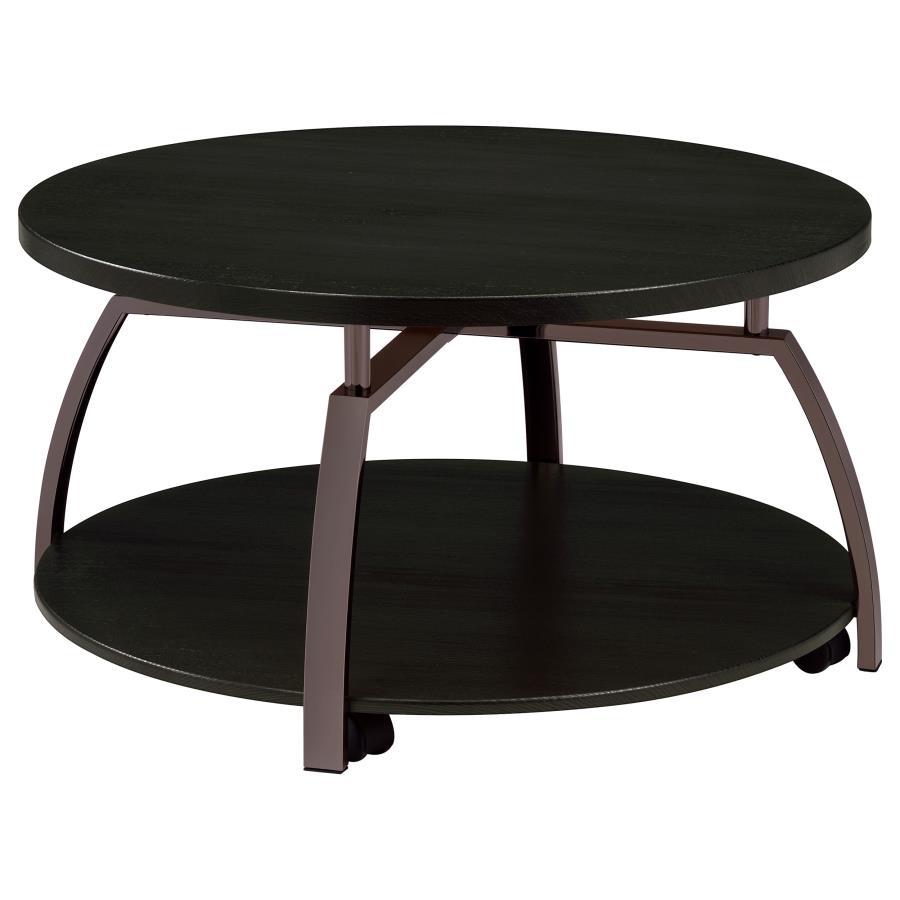 Dacre Round Engineered Wood Top Coffee Table