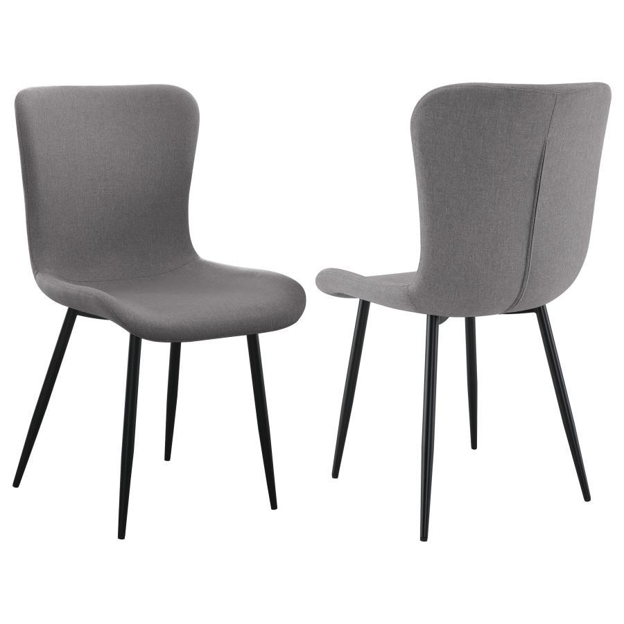 Upholstered Dining Side Chairs with Linen-Like Fabric