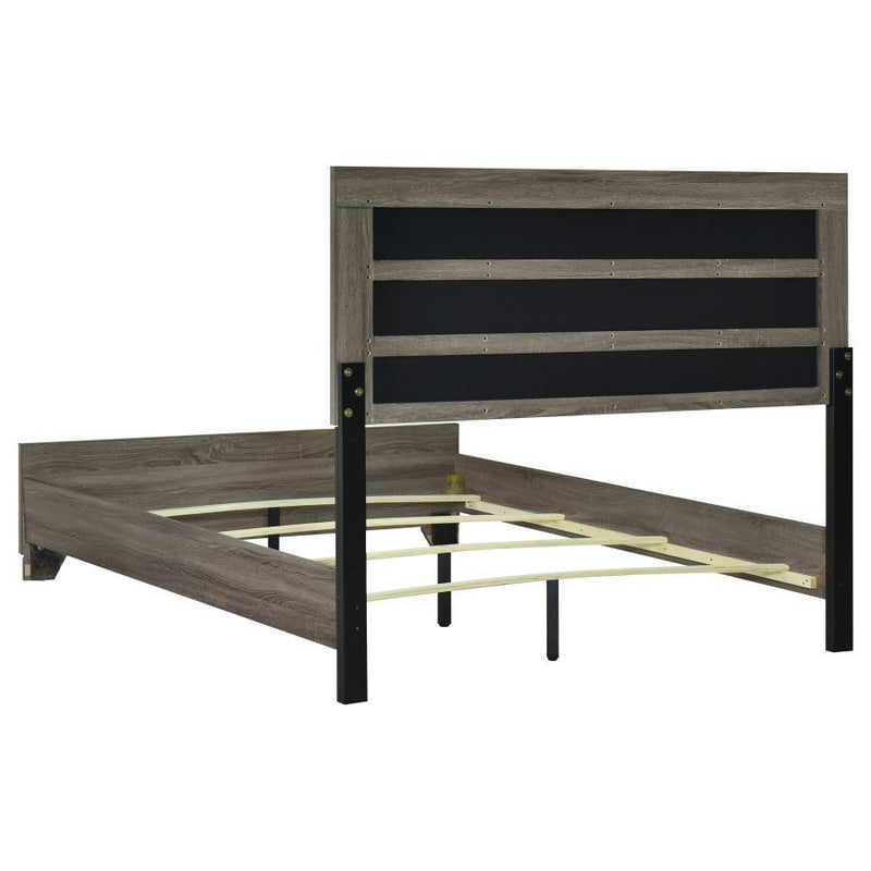 Wright Bedroom Set in Brown Oak