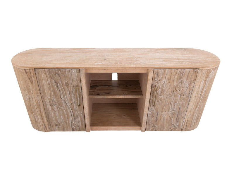 Balam 2-Door TV Stand in Ivory White