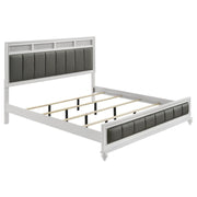 Barzini Upholstered Panel Bed in White