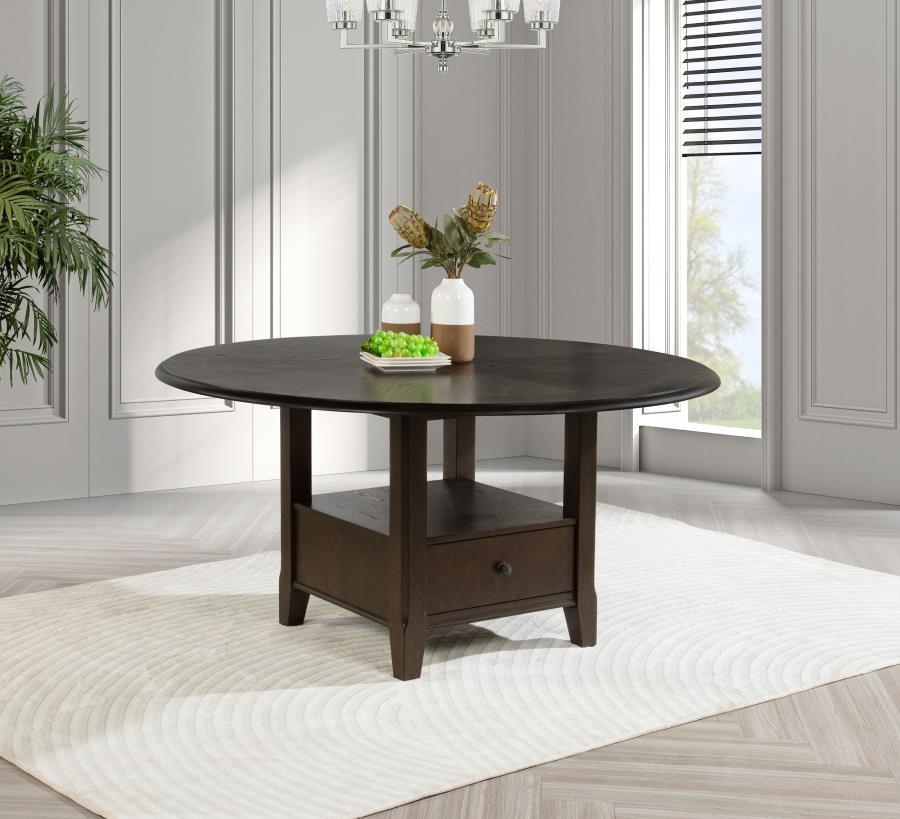 Twyla Round Dining Table with Storage Drawer