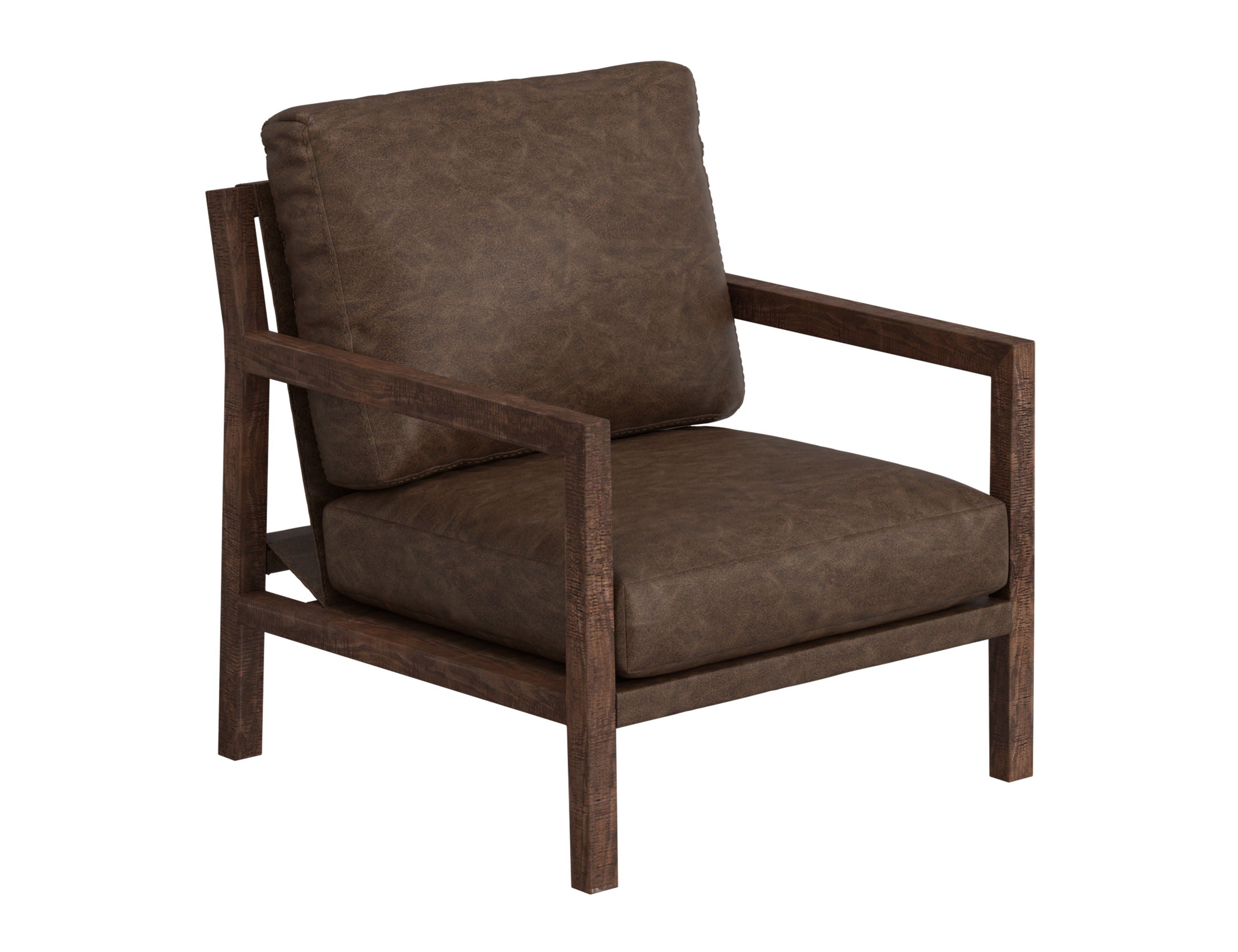 Milan Armchair – Elegant Solid Wood Frame