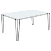 Pauline Rectangular Glass Top Dining Table