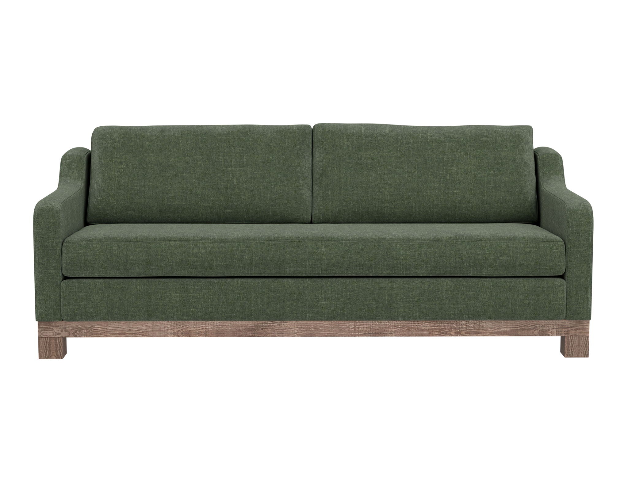 Samba Fabric Sofa Olive Green Solid Pine