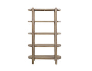 Balam 4-Shelf Bookcase in Ivory White