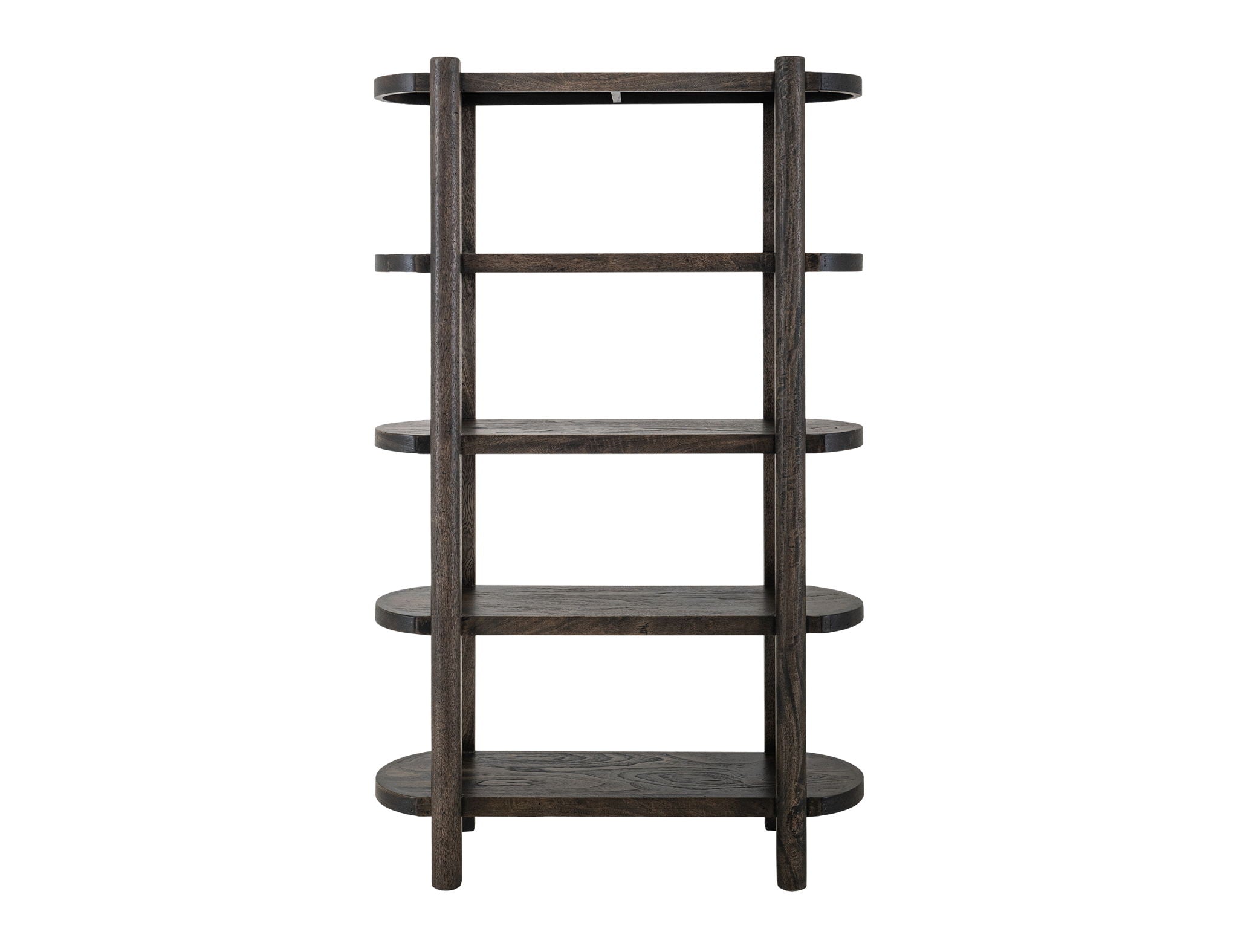 Balam 4-Shelf Bookcase in Oil Black
