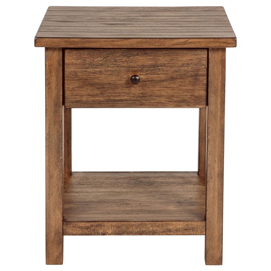 Payne 1-Drawer Wood End Table with Shelf