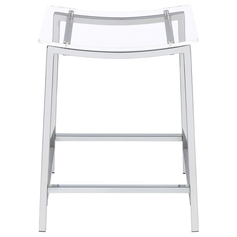 Jovani Acrylic Backless Bar Stools (Set of 2)
