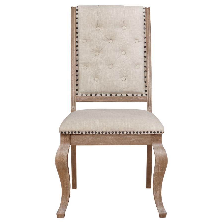 Upholstered Dining Chairs with Button Tufted Back,