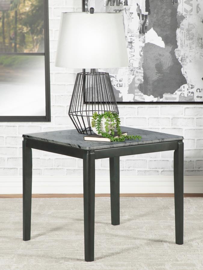Mozzi - Square Faux Marble Side End Table