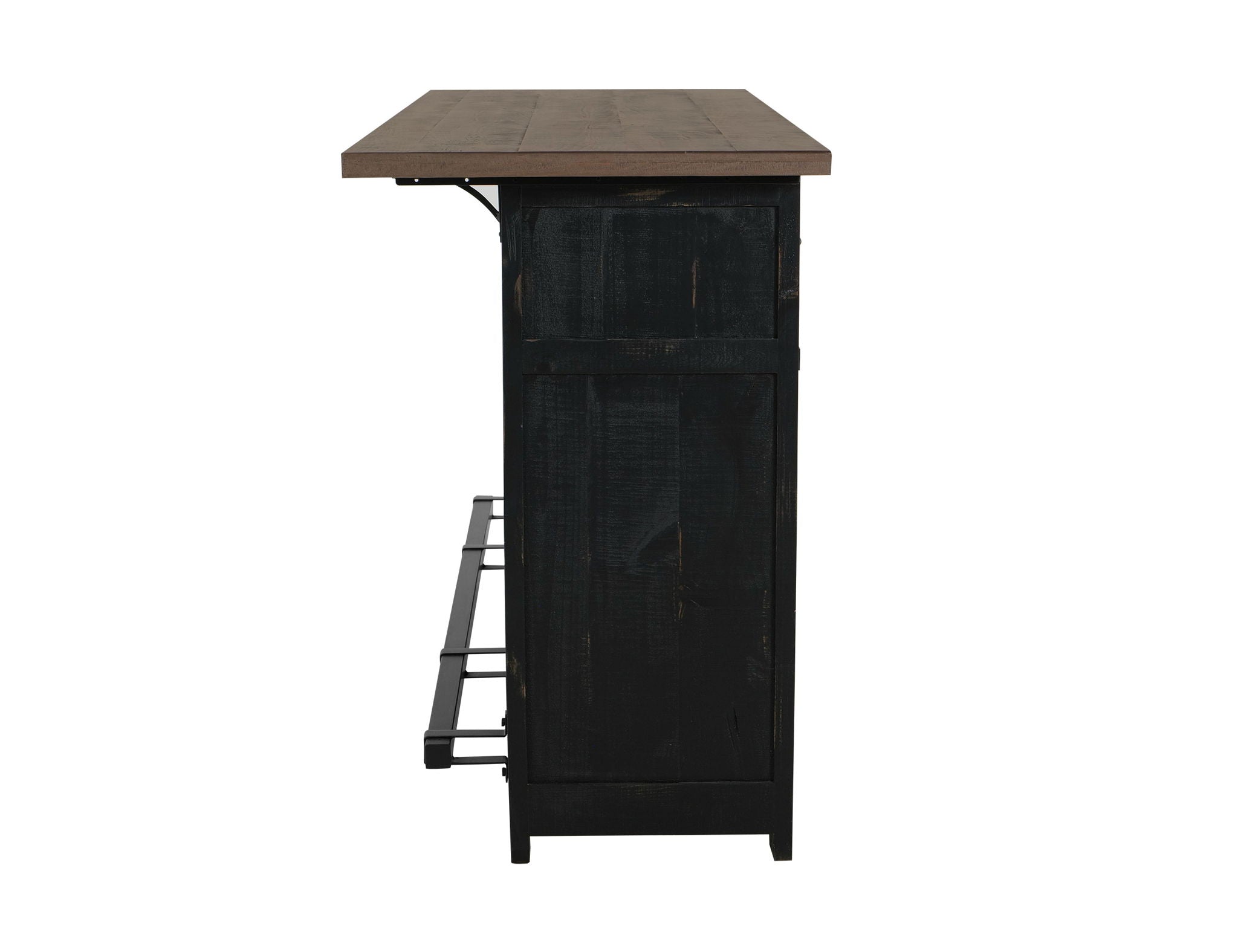 Pueblo 2-Drawer, 2-Shelf, 2-Door Solid Pine