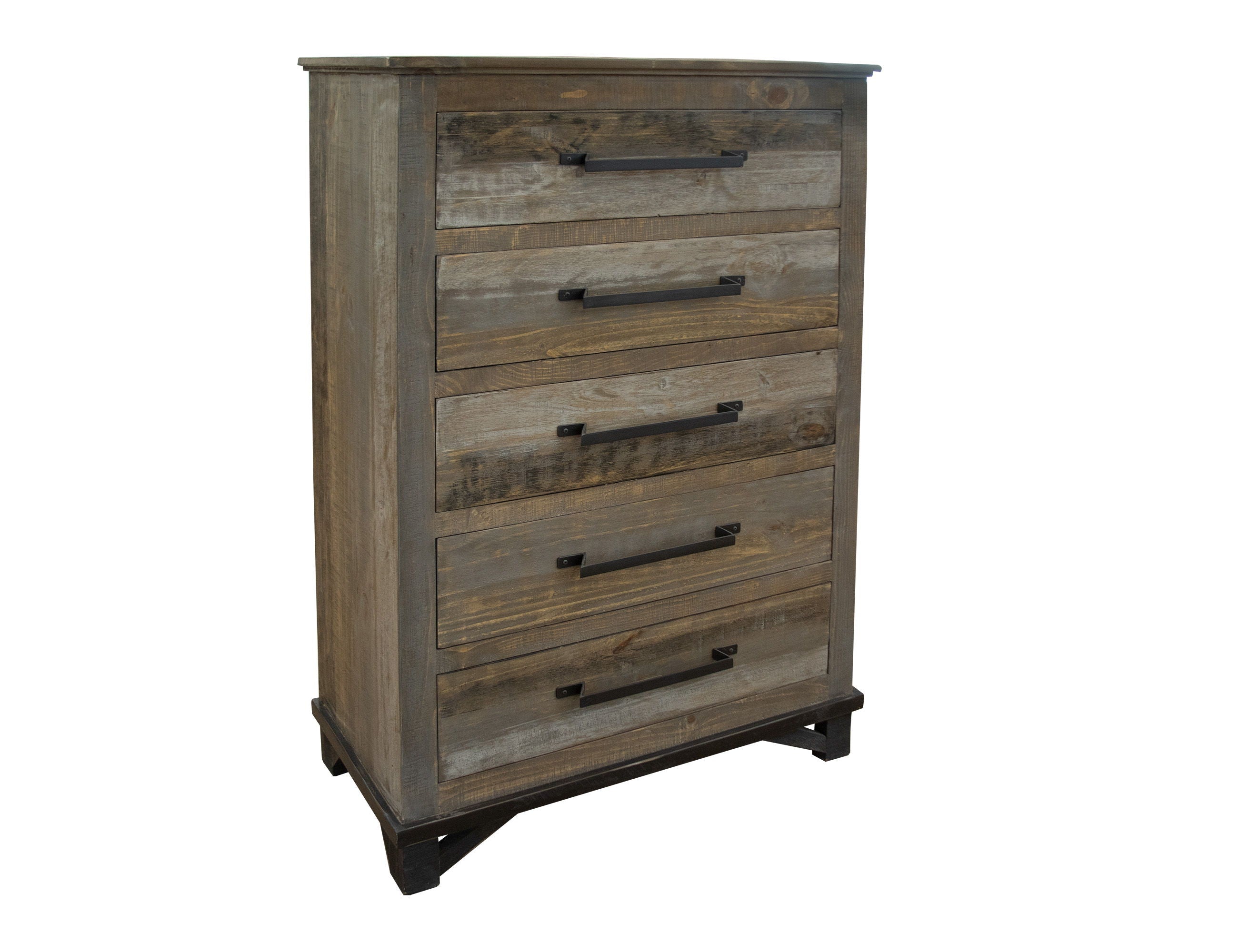 Loft - 5 Drawer Chest - Two Tone Gray / Brown