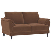 Selma Velvet Upholstered Crescent Arm Loveseat