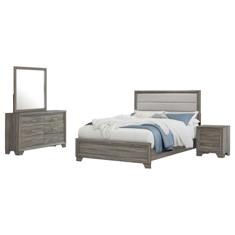 Wright Bedroom Set in Brown Oak
