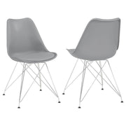 2-Piece Polypropylene Dining Side Chair Se
