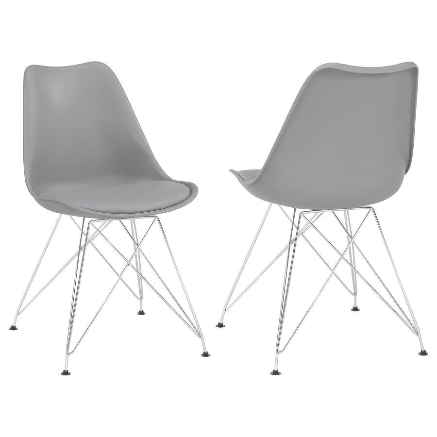2-Piece Polypropylene Dining Side Chair Se