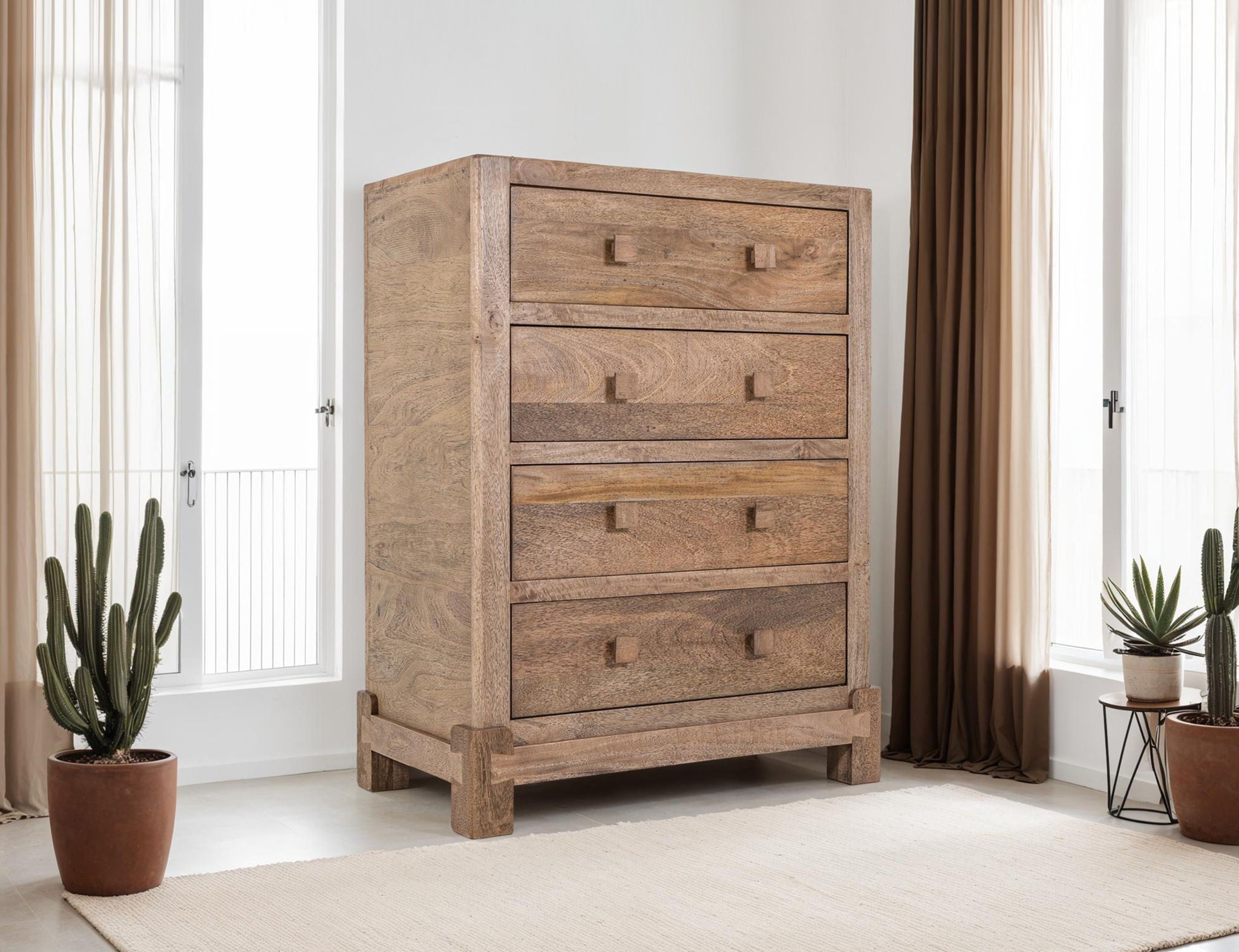 Atenas 4-Drawer Chest in Desert Brown Mango