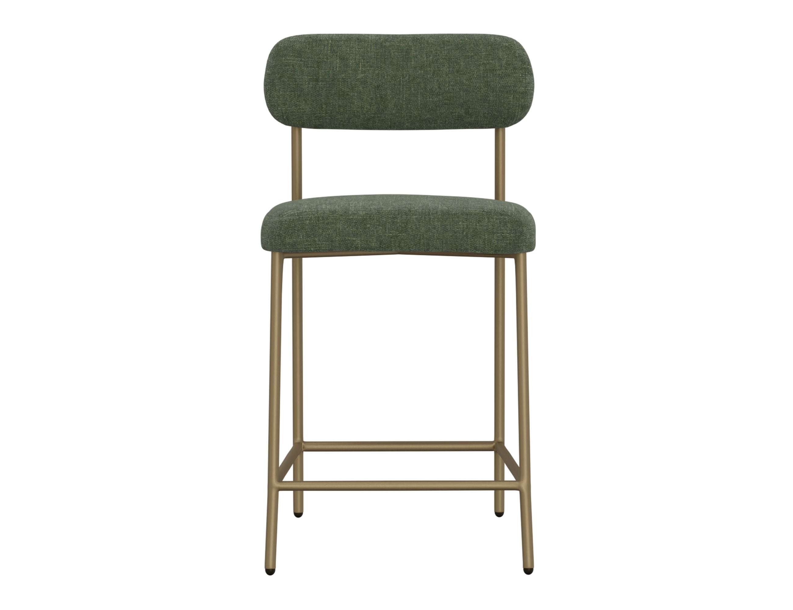 Upholstered Barstools with Wooden Frame & Metal Base - Seating - Bar Stool