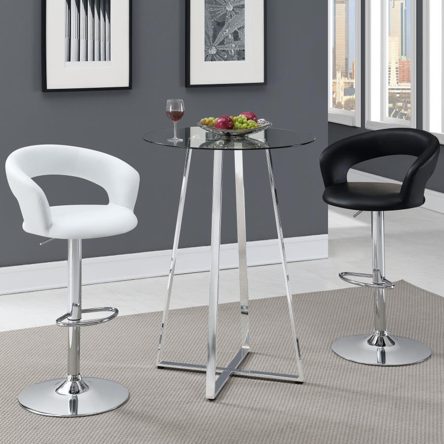 Zanella - Round Glass Top Bistro Bar Table