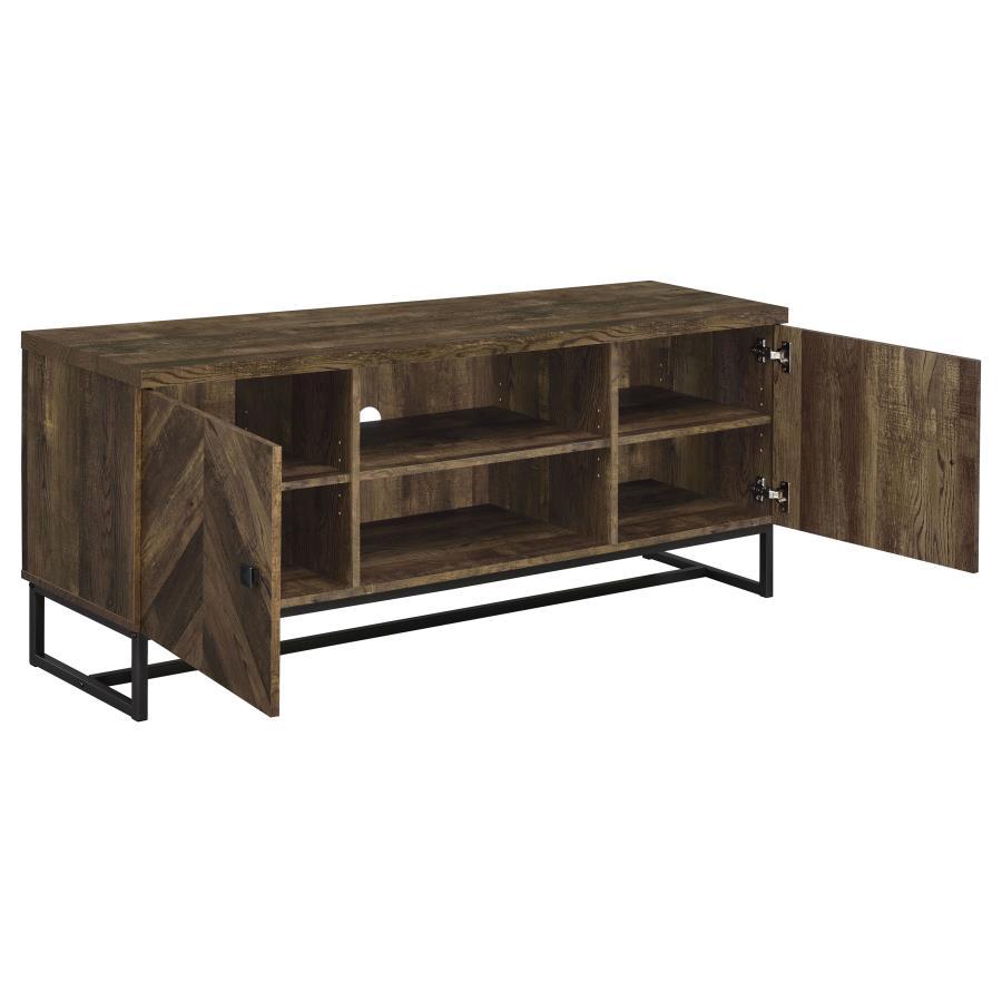 Myles 60" 2-Door Rustic Oak TV Stand