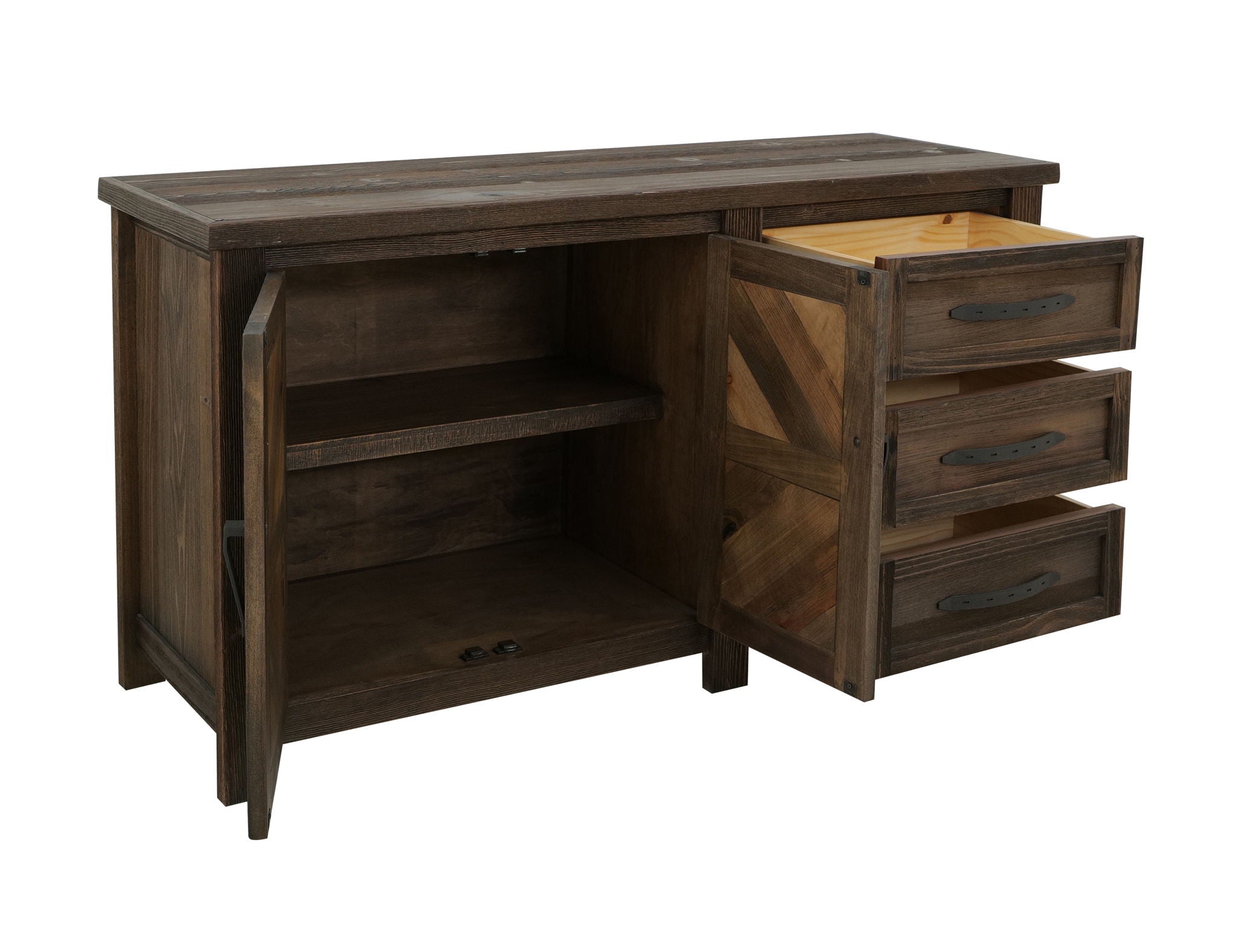Dutton Buffet Rookwood Brown – 3 Drawer & 2 Door Buffet