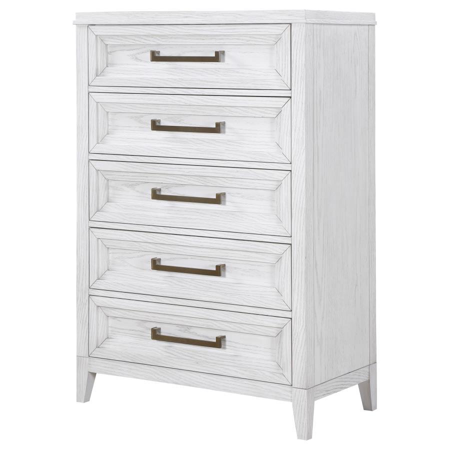 Marielle - 5-Drawer Bedroom Chest Distressed White