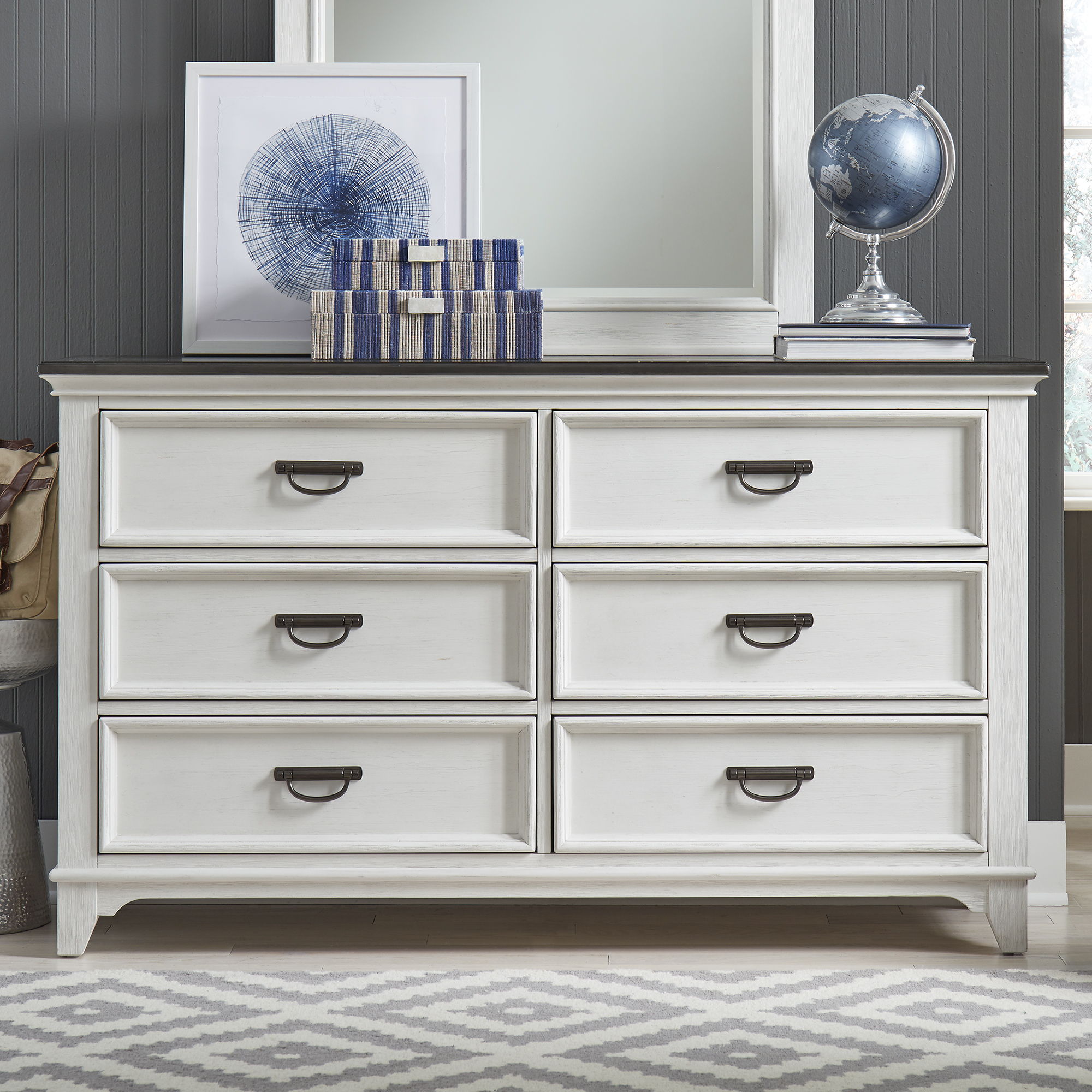 Allyson Park Dresser – White Two-Tone Cottage