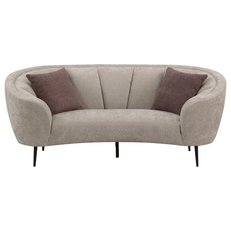 Ellorie - Upholstered Channel Back Curved Loveseat