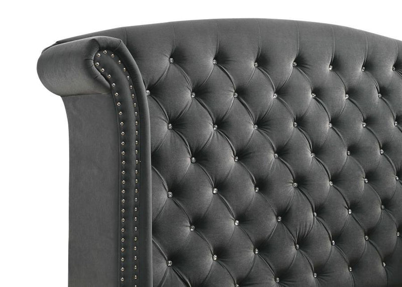 Melody - Upholstered Wingback Bed
