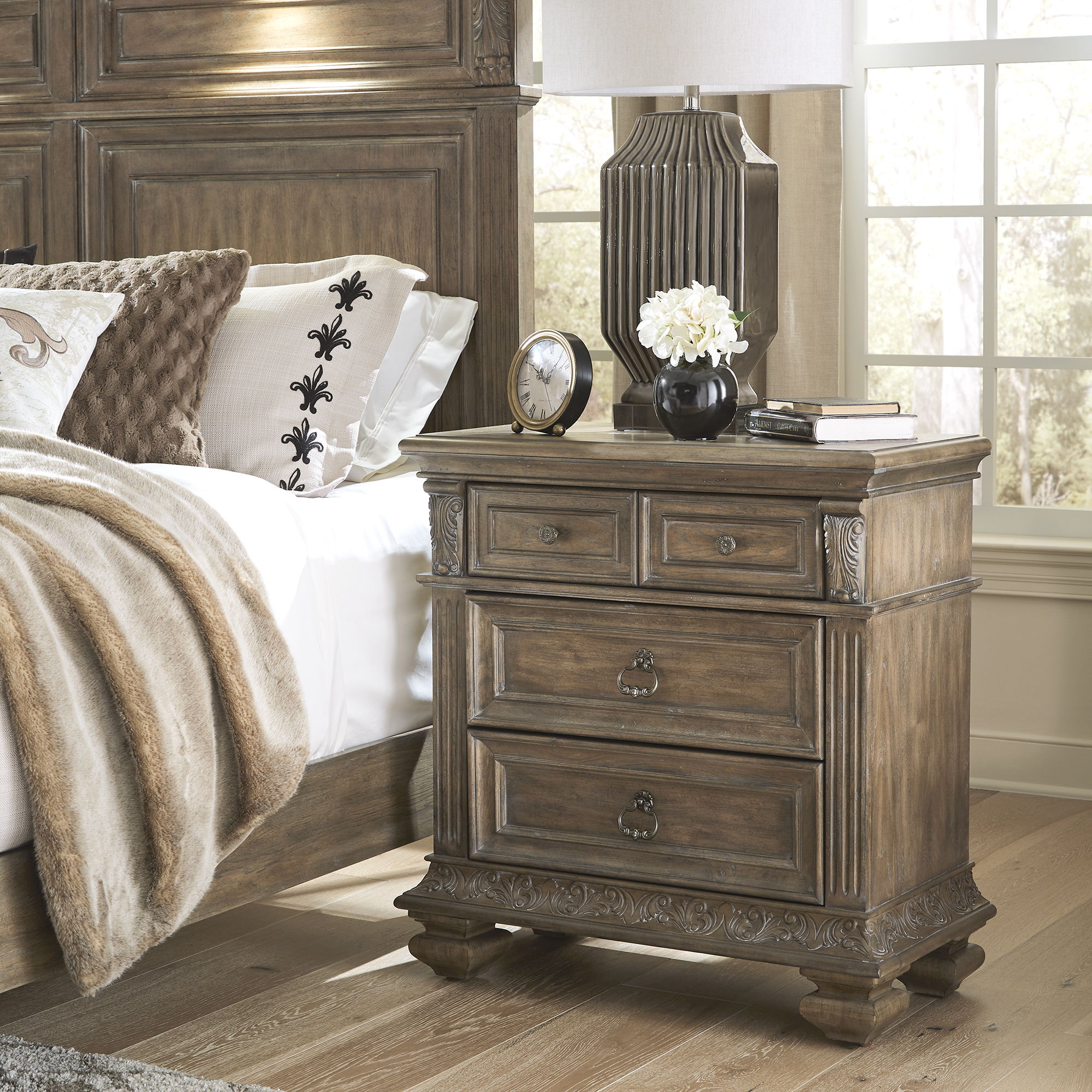 Carlisle Court Bedside Chest With Charging Station