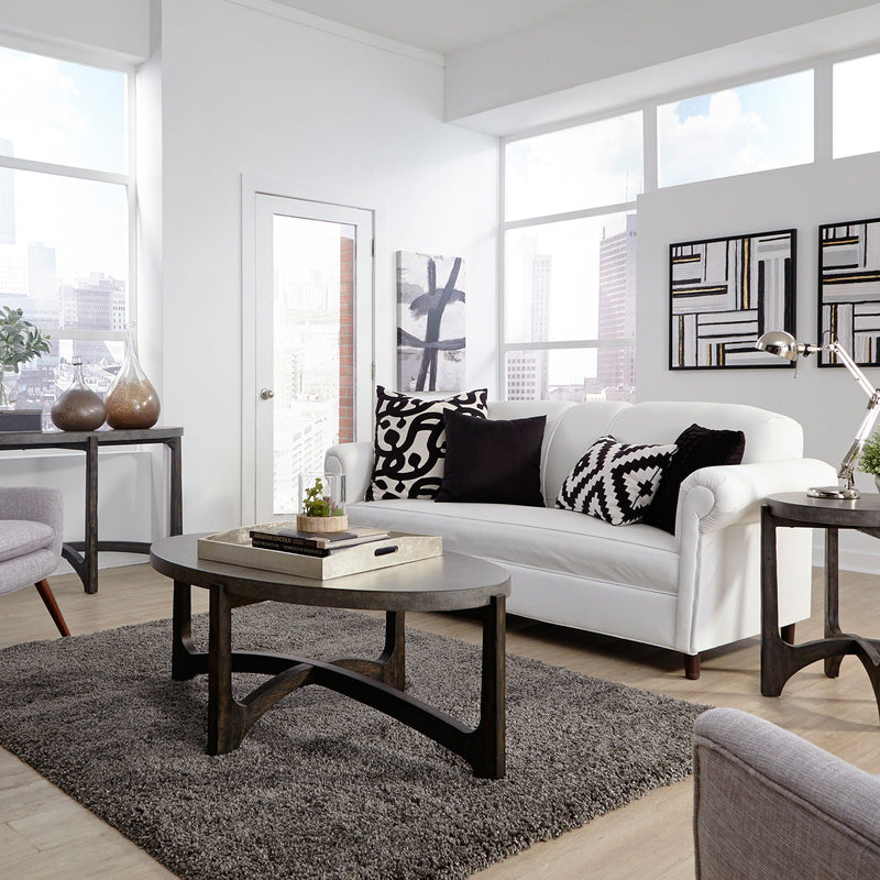 Cascade 3-Piece Living Room Table Set with Rustic Wire-Brushed Finish