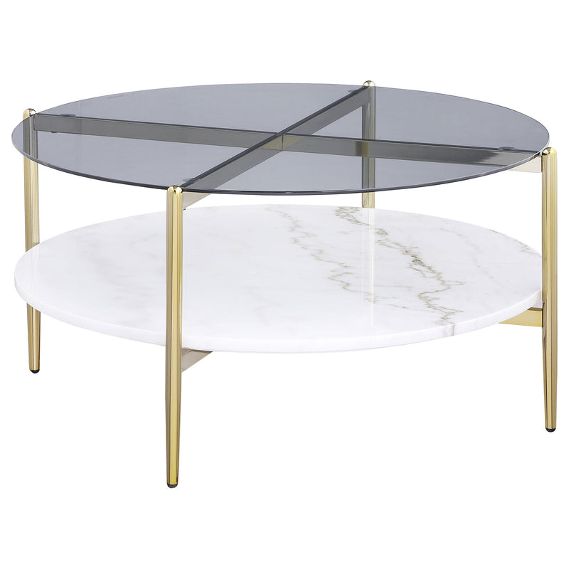 Jonelle Round Glass Top End Table