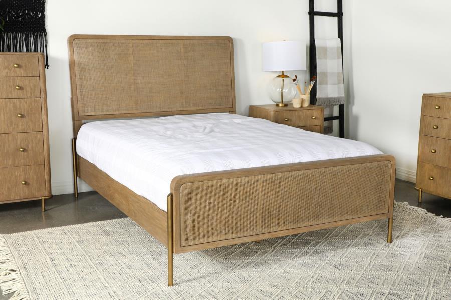 Arini Eastern King Rattan Panel Bed