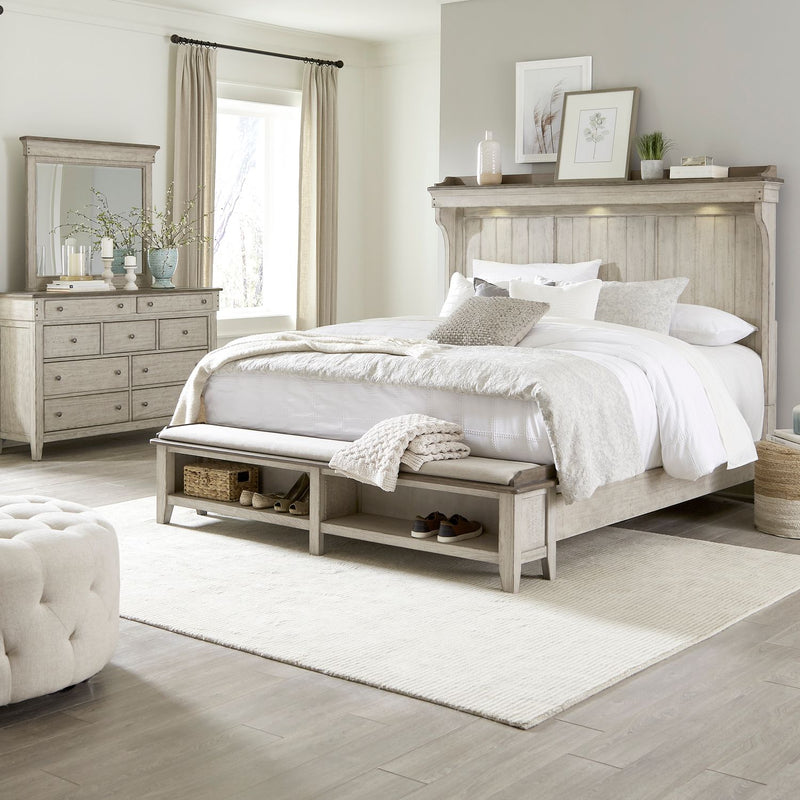 Ivy Hollow Vintage Farmhouse Mantle Storage Bedroom Set