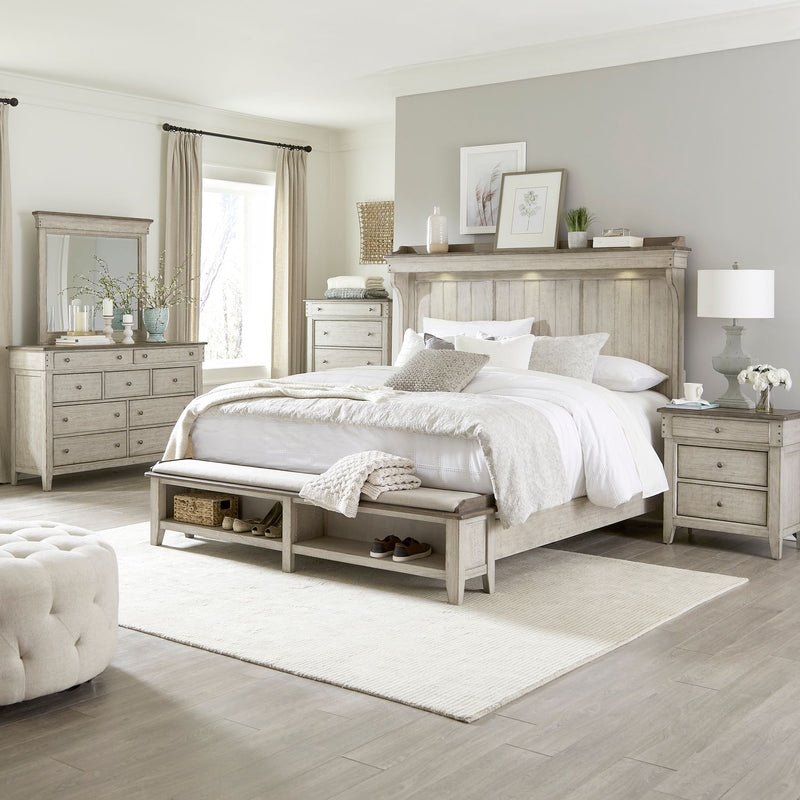 Ivy Hollow Vintage Farmhouse Mantle Storage Bedroom Set