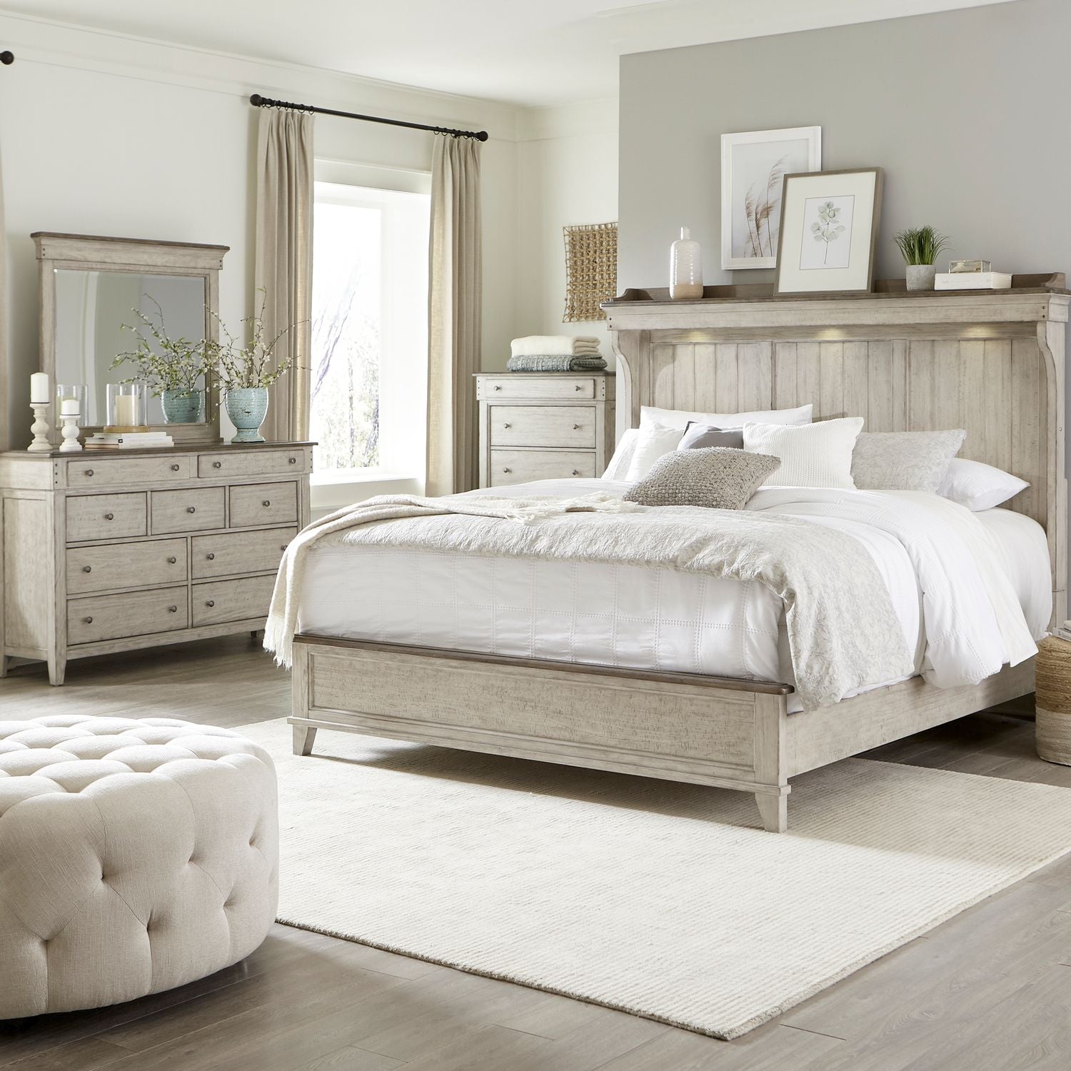 Ivy Hollow Classic Vintage Farmhouse Mantle Bedroom Set