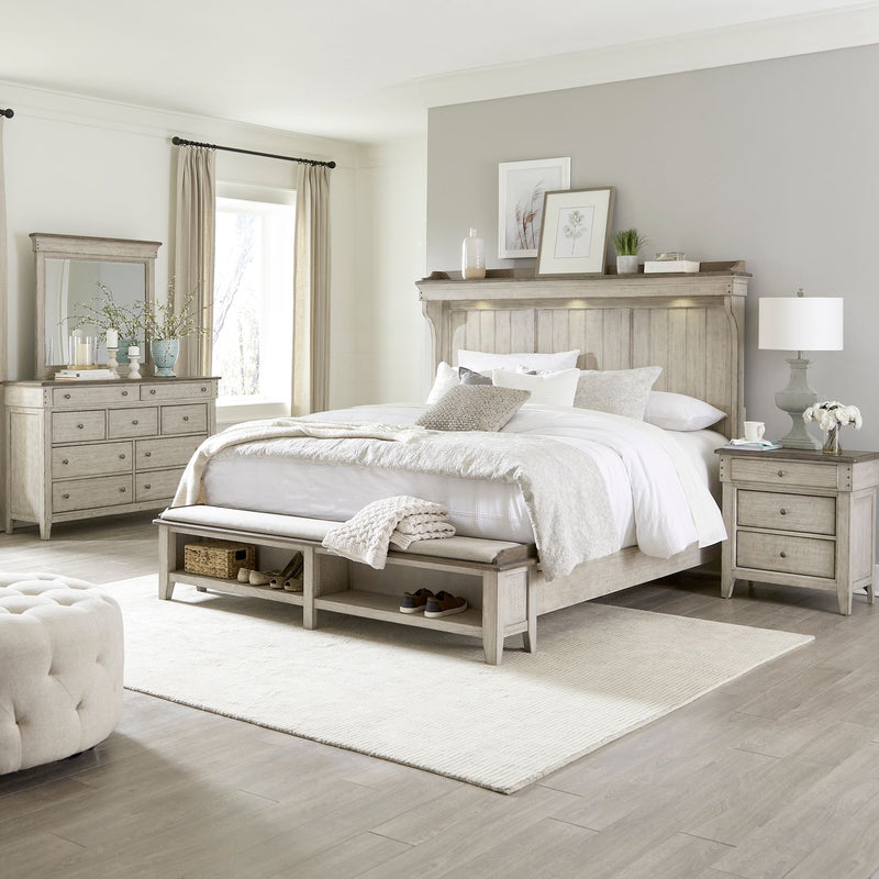 Ivy Hollow Vintage Farmhouse Mantle Storage Bedroom Set