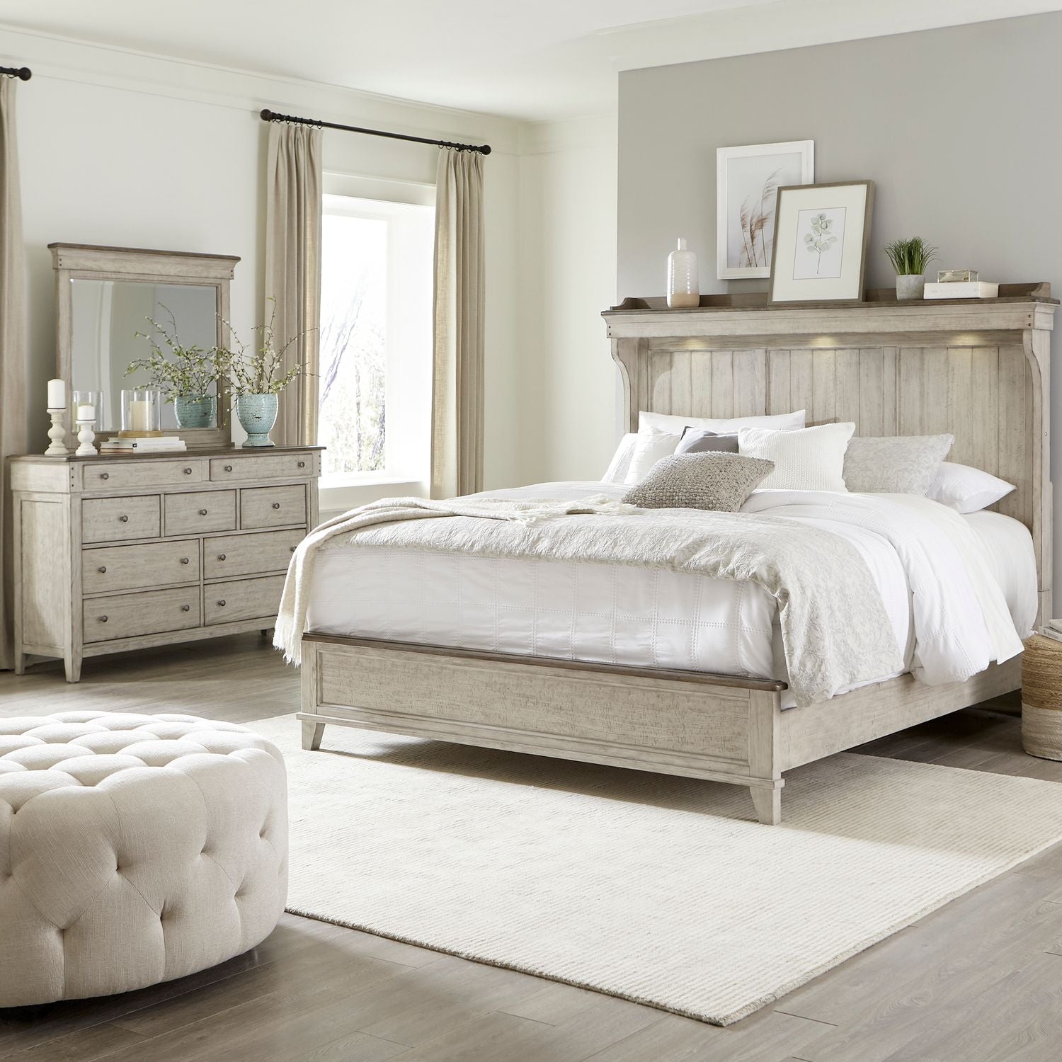 Ivy Hollow Classic Vintage Farmhouse Mantle Bedroom Set