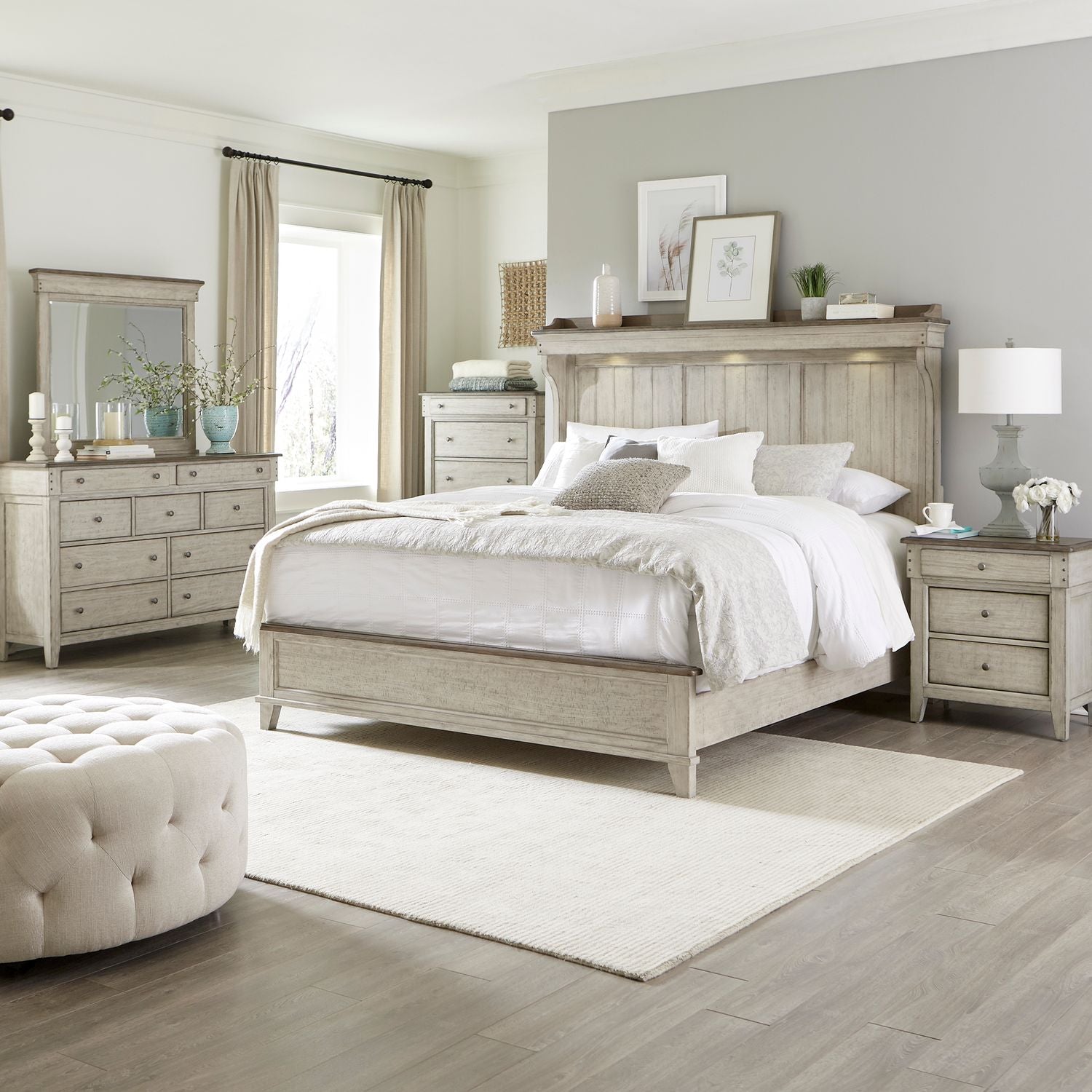Ivy Hollow Classic Vintage Farmhouse Mantle Bedroom Set