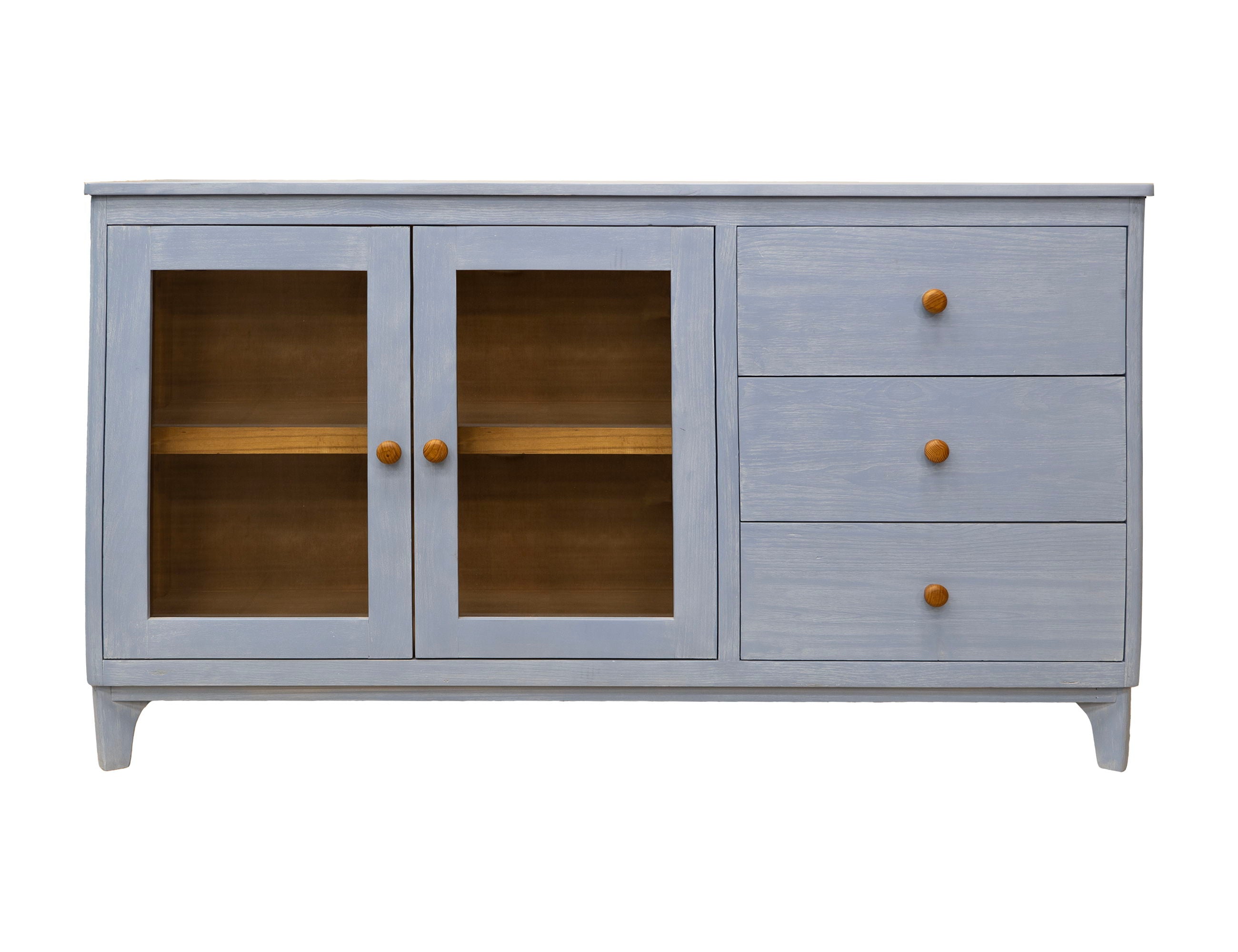Giza - 3 Drawer & 2 Door Console - Pastel Blue