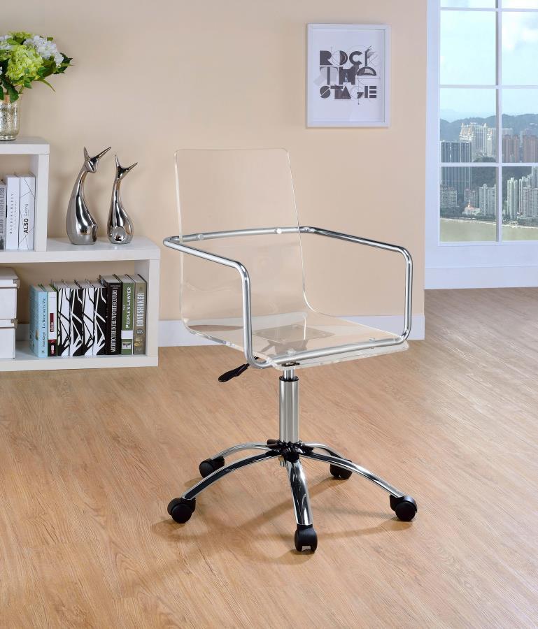Amaturo - Acrylic Adjustable Office Desk Chair