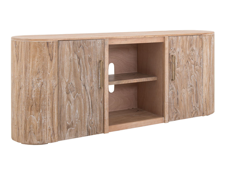 Balam 2-Door TV Stand in Ivory White