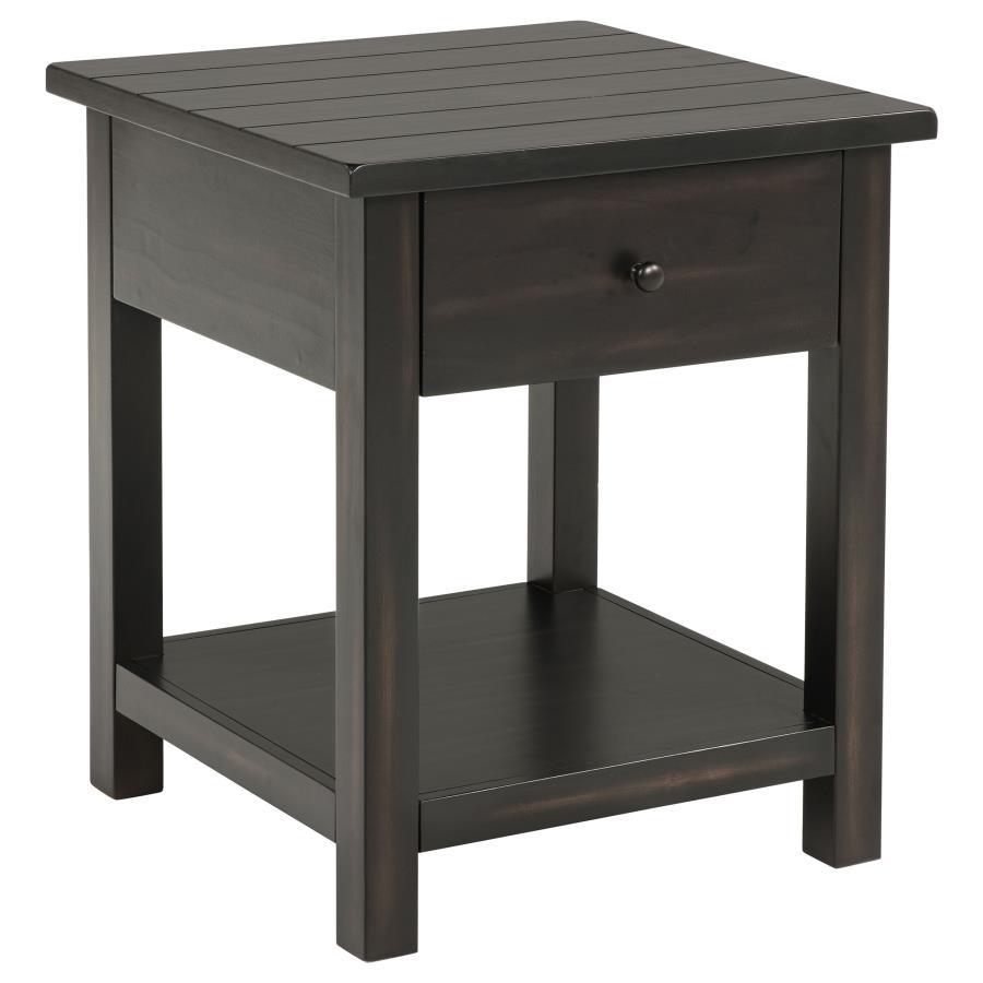 Payne 1-Drawer Wood End Table with Shelf