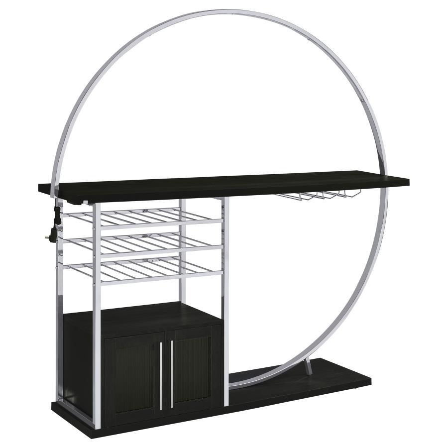 Risley 2-Door Circular LED Home Bar Cabinet