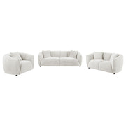 Aleisha Sand Fabric 3-Piece Upholstered Sofa Set
