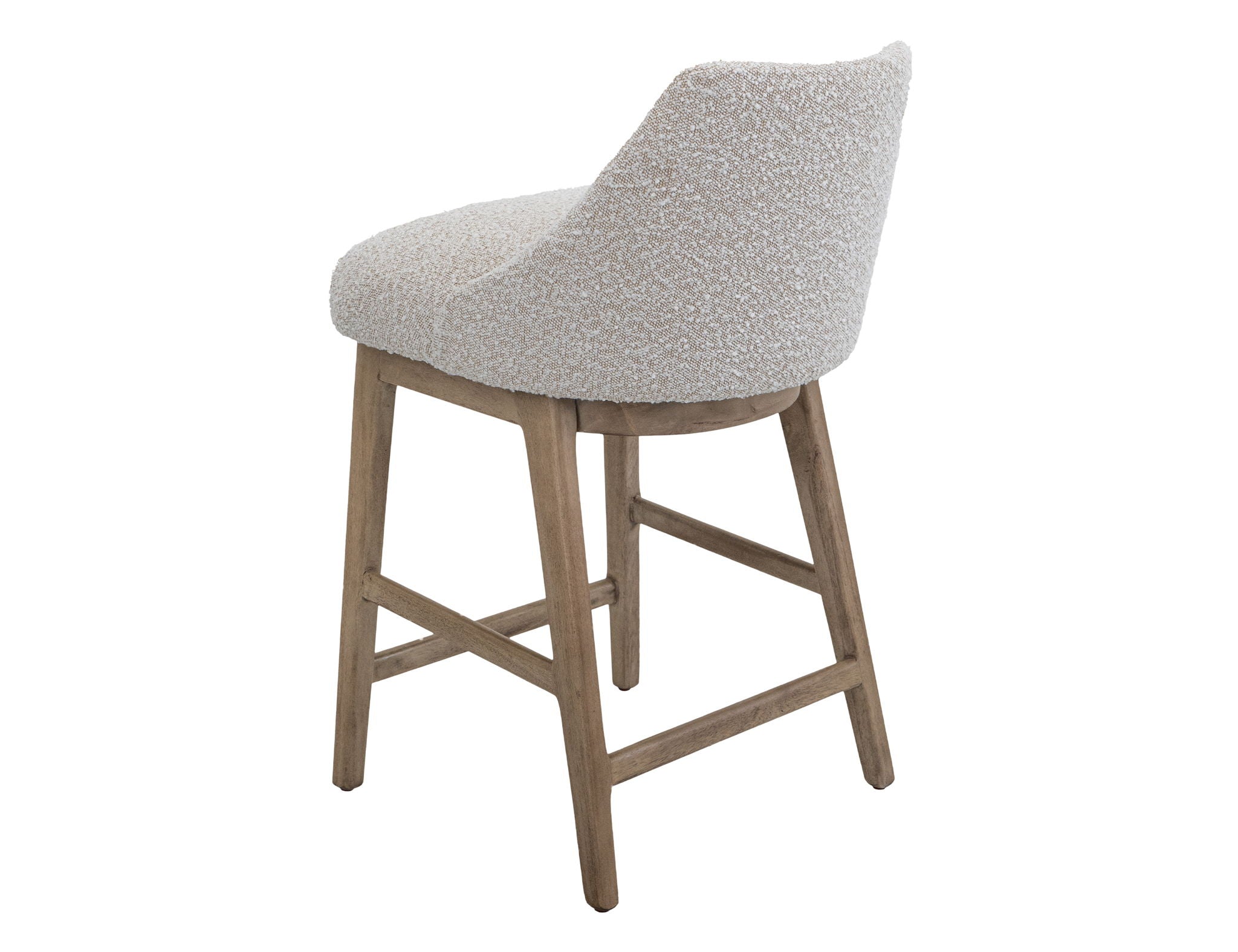 Emma Upholstered Barstool with Wooden Frame
