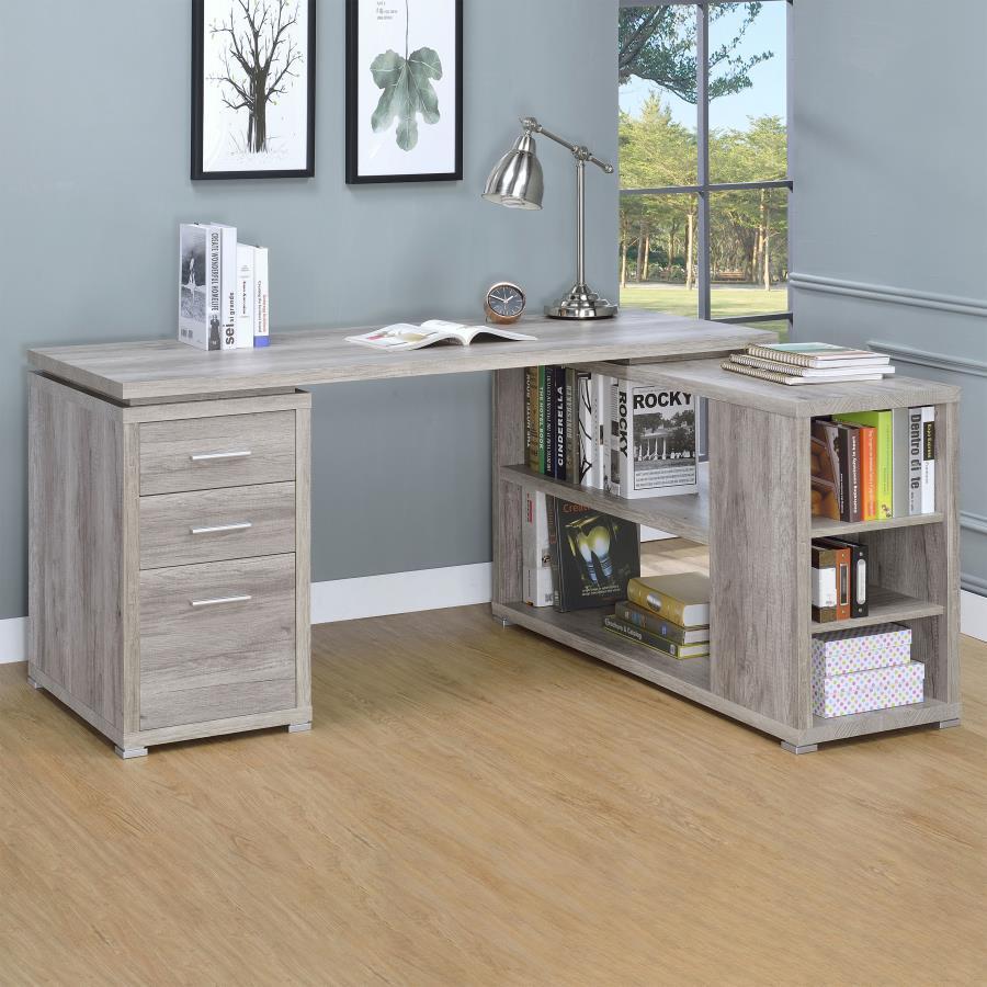 Yvette 3-Drawer L-Shape Computer Desk