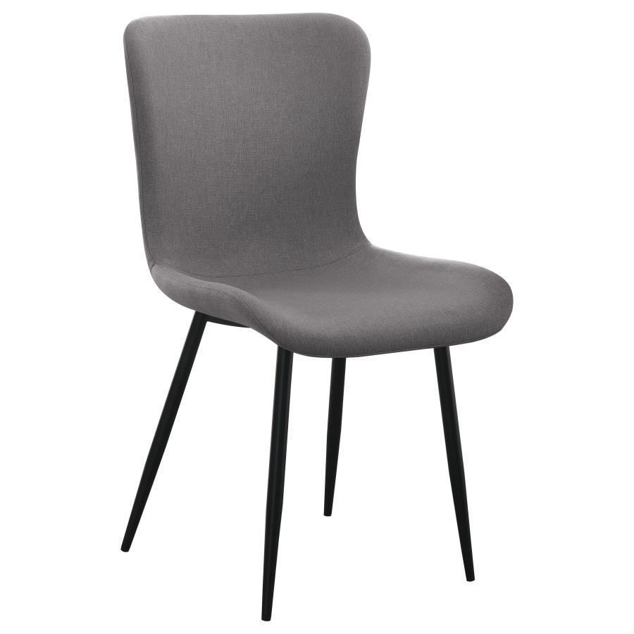 Upholstered Dining Side Chairs with Linen-Like Fabric