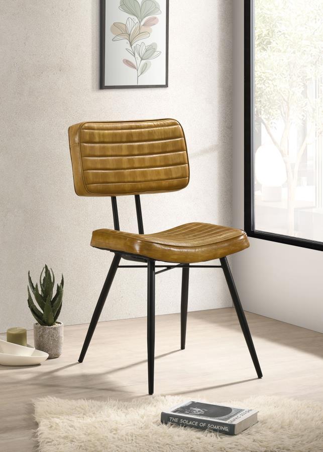 Misty Leather Upholstered Dining Side Chair